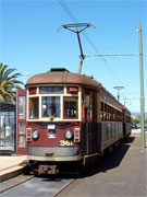 Ancient tram at Glenelg