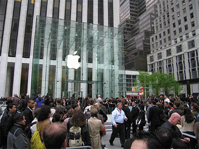 Shiny new Apple store in New York City