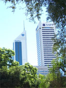 Skyscrapers from the Government House gardens