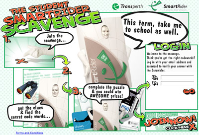 SmartRider Man features in the Student SmartRider Scavenge!