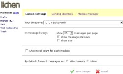 [screenshot of settings pane in Lichen]